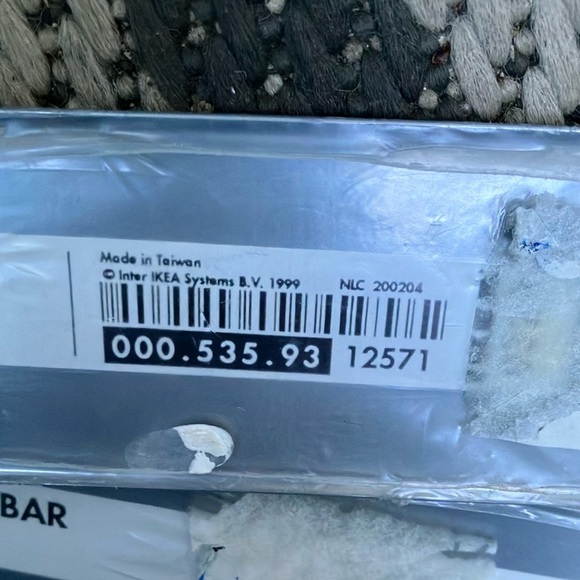 2 new IKEA wall mount stainless steel bar for magnets message / reminder board - Picture 2 of 10